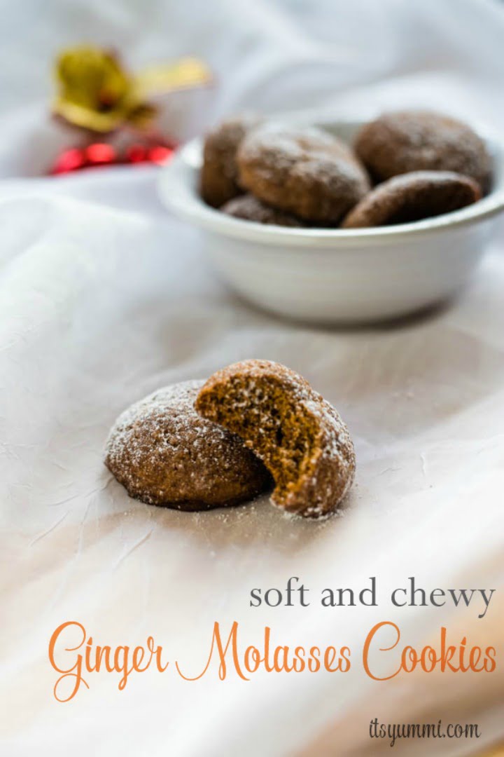 titled image (and shown): soft and chewy ginger molasses cookies