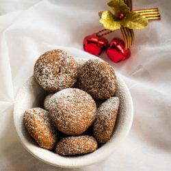bowl of chewy ginger molasses cookies