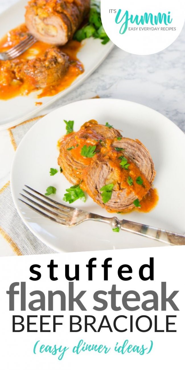 Beef Braciole (Stuffed Flank Steak) Easy Recipes by Its Yummi