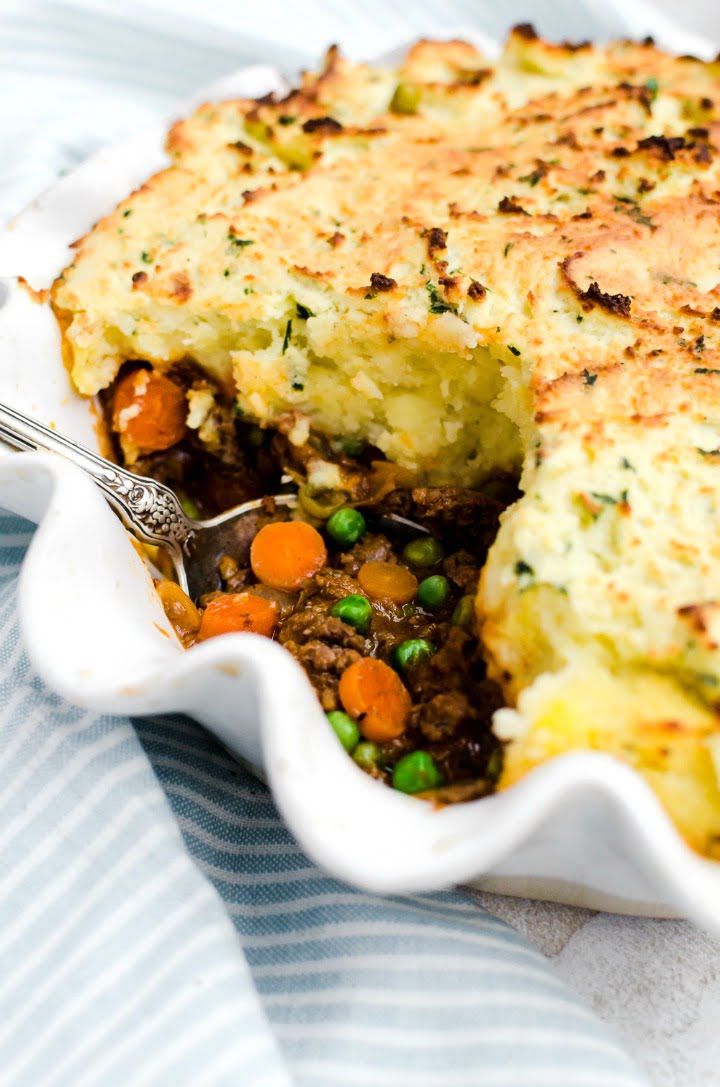 close up image of the inside of a shepherds pie