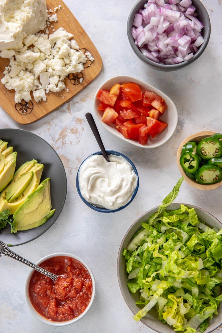 steak taco toppings