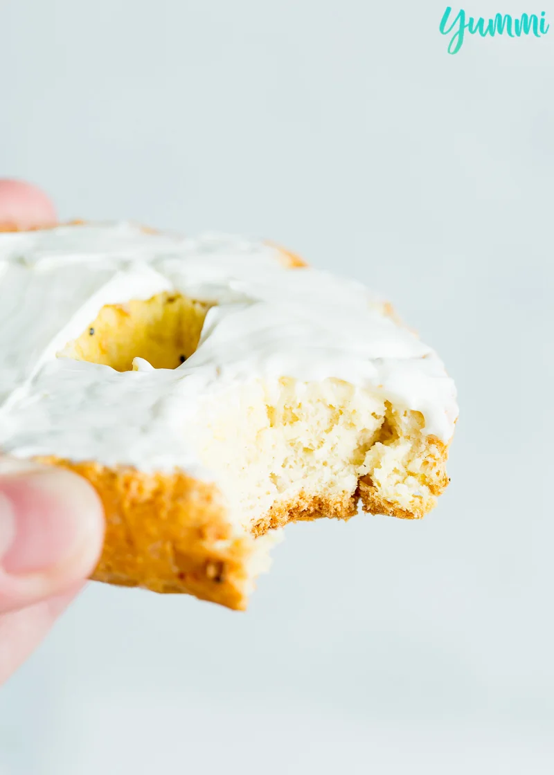 Everything Bagel without Yeast with bite taken out of