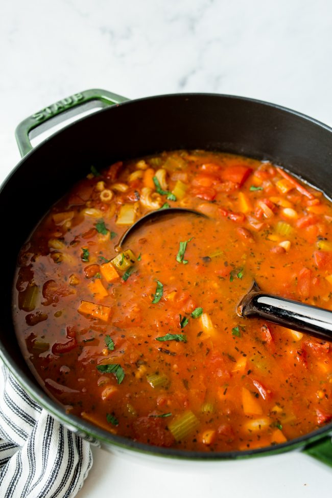 Vegetarian Minestrone Soup [with Vegan options!] - Its Yummi