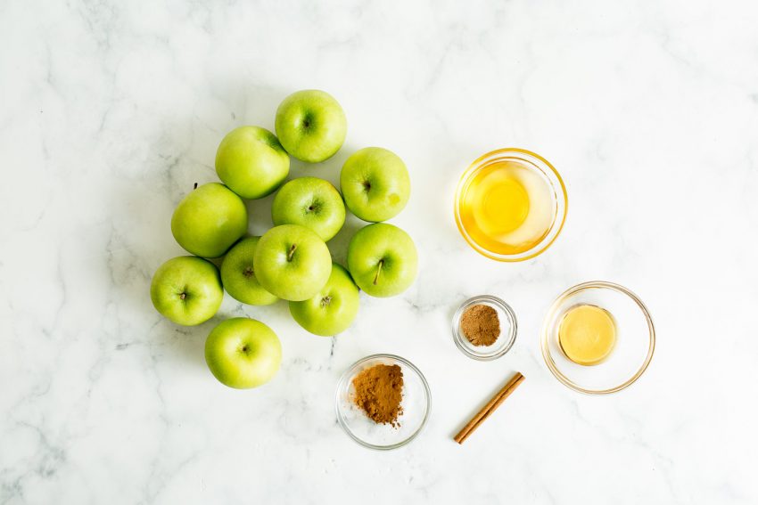 Ingredient shots needed for stovetop and slow cooker applesauce