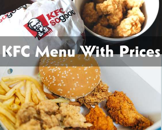 kfc menu prices