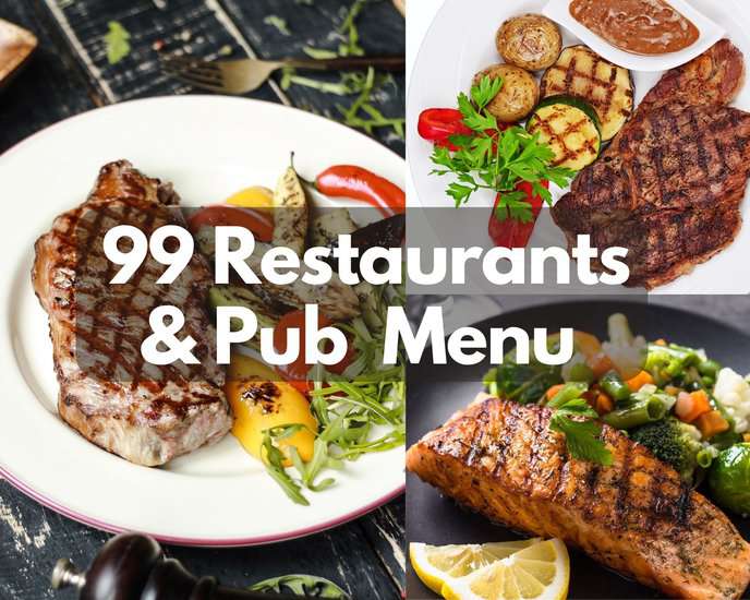 99 Ninety Nine Restaurant & Pub Menu & Prices (Updated September 2023)