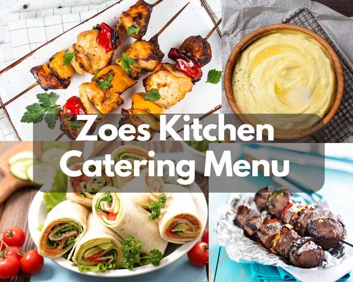 Zoes Kitchen Catering Menu 2023 (Exclusive Mediterranean Palette Party Deals)