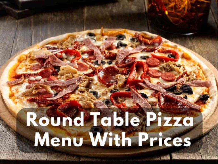 Round Table Pizza Menu With Prices 2024