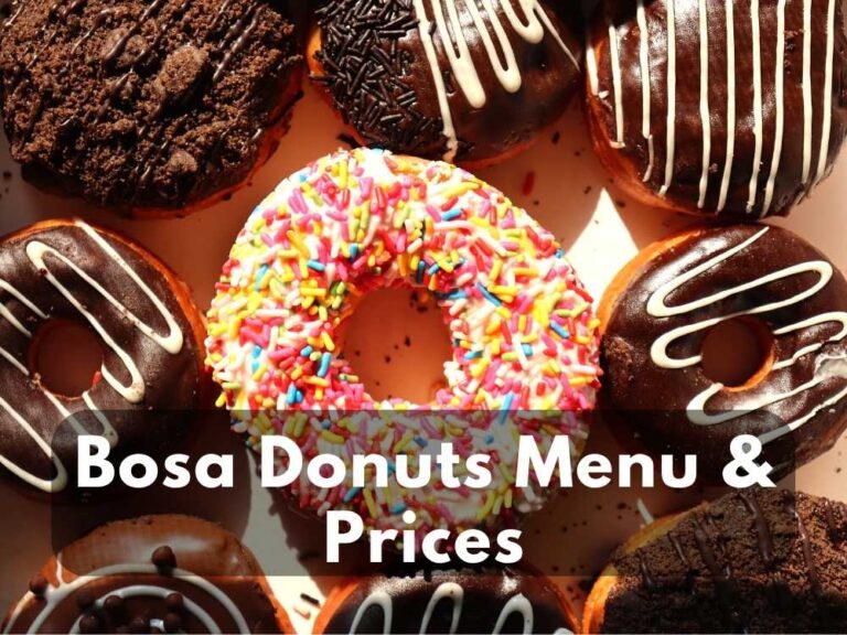 Bosa Donuts Menu Prices in 2024