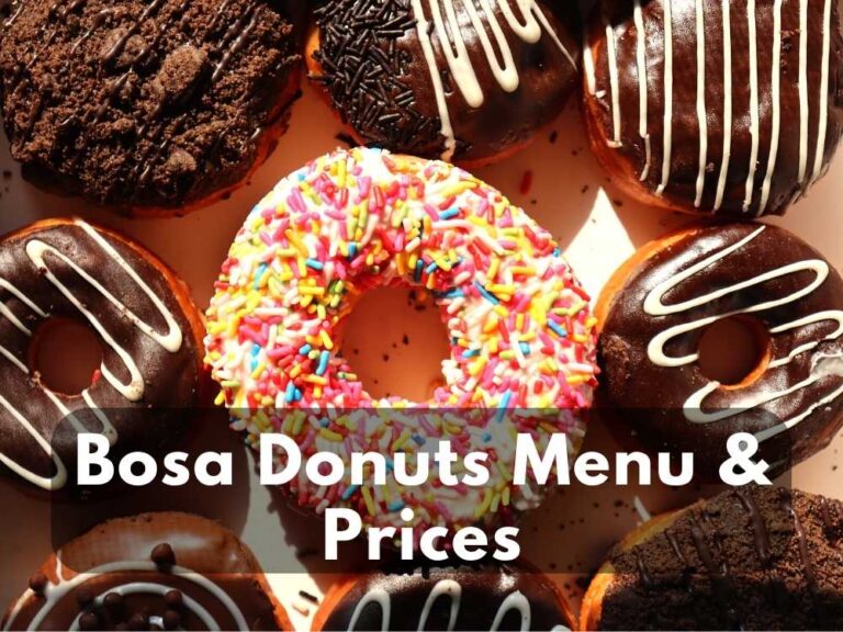 Bosa Donuts Menu Prices in 2023