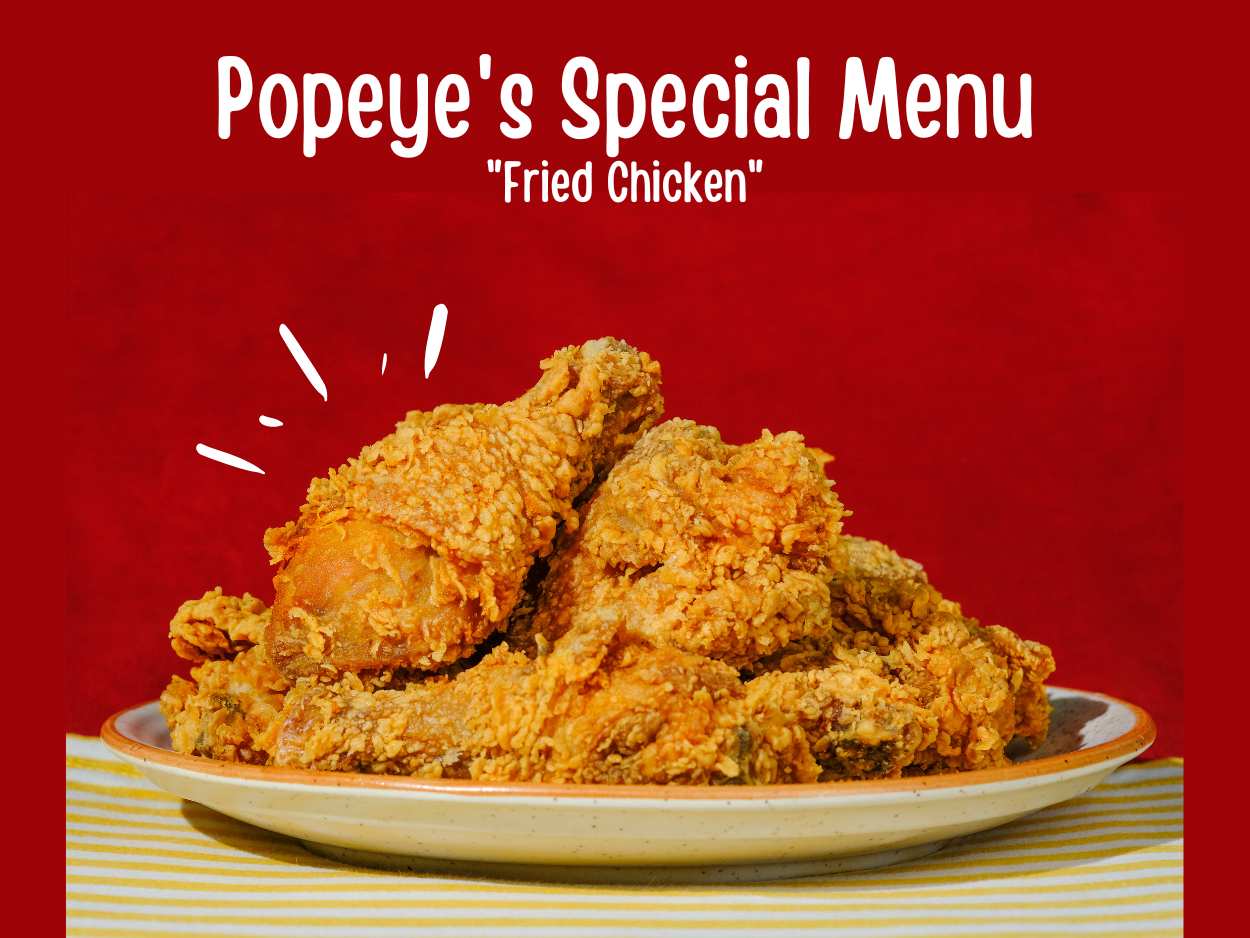 Popeye’s Special Chicken Menu & Price 2023